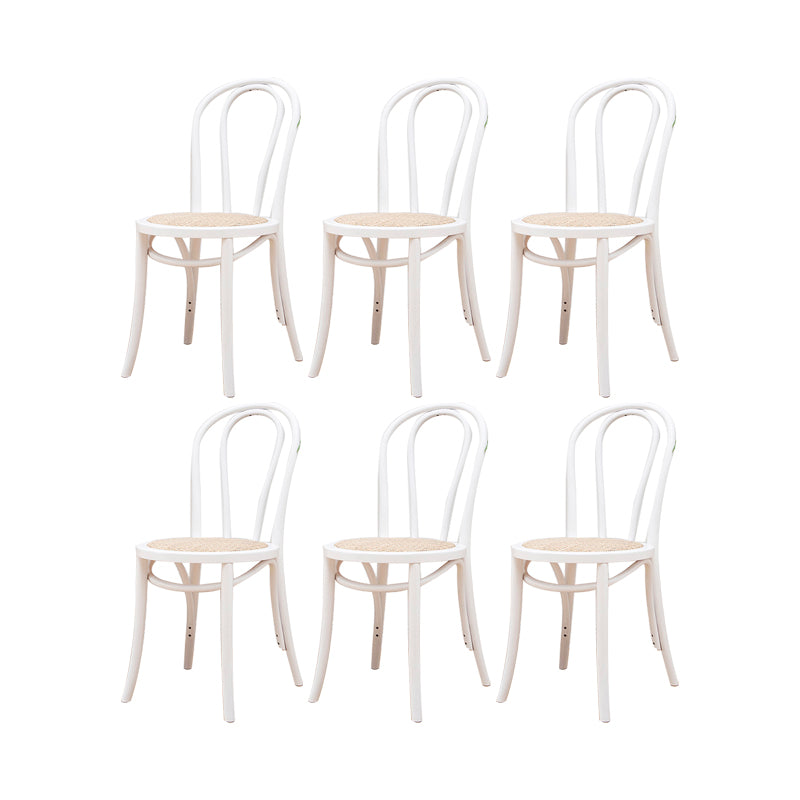 Solid Wood Side Chair Windsor Back Dining Chair for Living Room