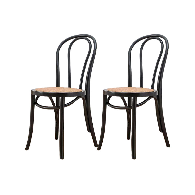 Solid Wood Side Chair Windsor Back Dining Chair for Living Room