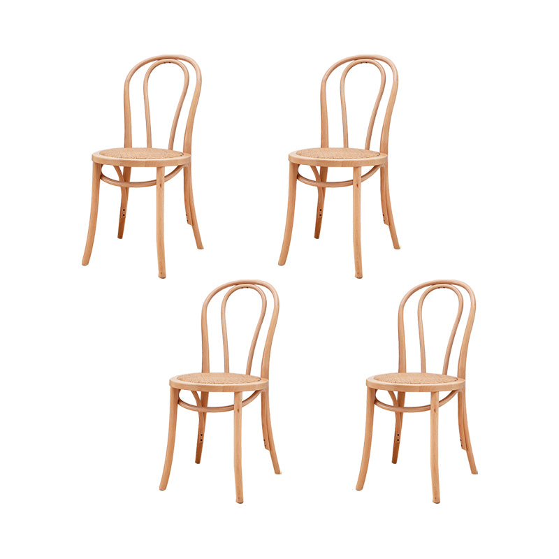 Solid Wood Side Chair Windsor Back Dining Chair for Living Room