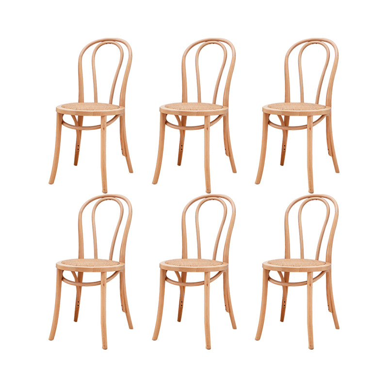 Solid Wood Side Chair Windsor Back Dining Chair for Living Room