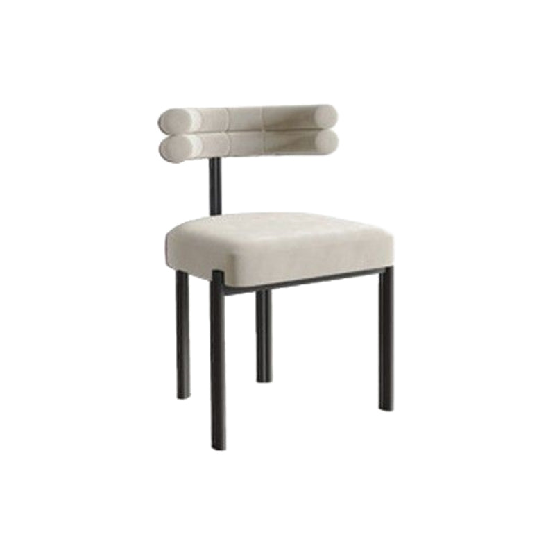 Nordic Style Colorful Side Chair Flannelette Side Dining Chair for Home Use