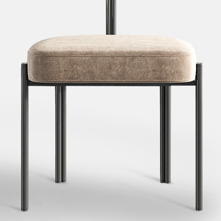 Nordic Style Colorful Side Chair Flannelette Side Dining Chair for Home Use