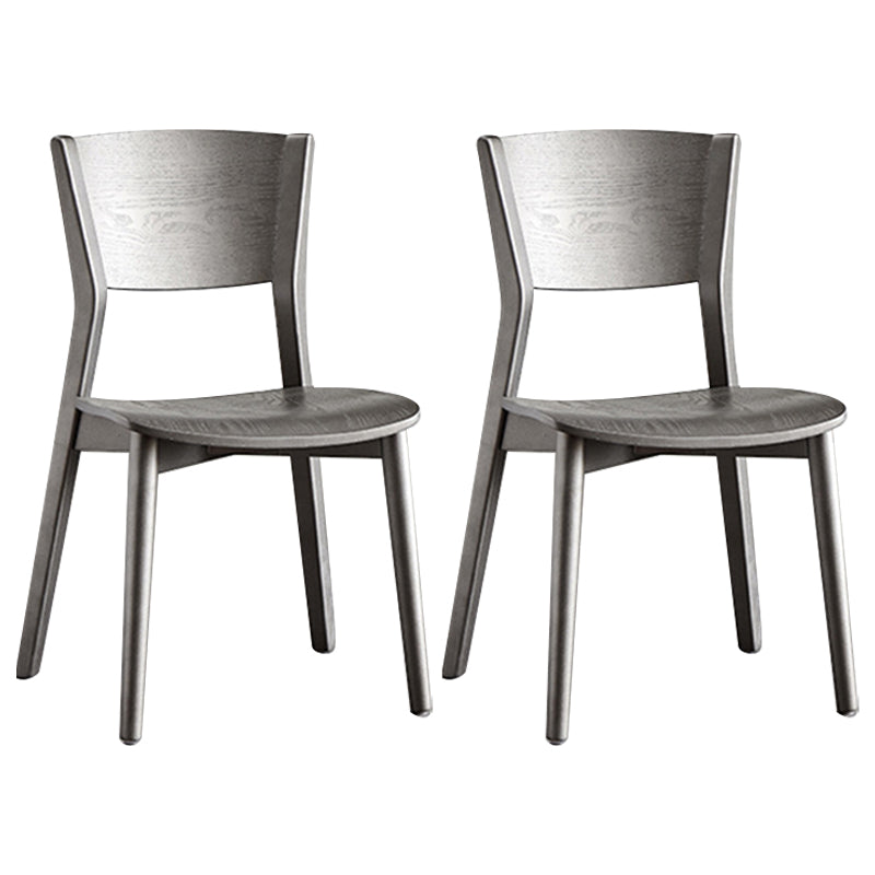 Armless Kitchen Dining Chairs Solid Wood Open Back Dining Chairs