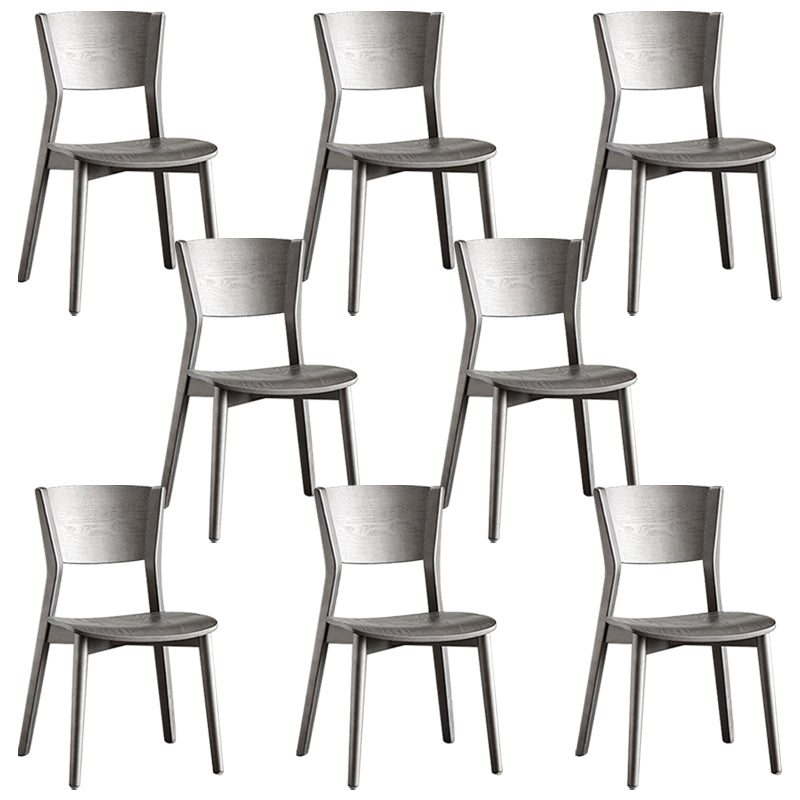Armless Kitchen Dining Chairs Solid Wood Open Back Dining Chairs