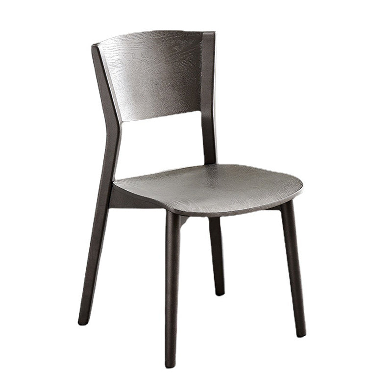 Armless Kitchen Dining Chairs Solid Wood Open Back Dining Chairs
