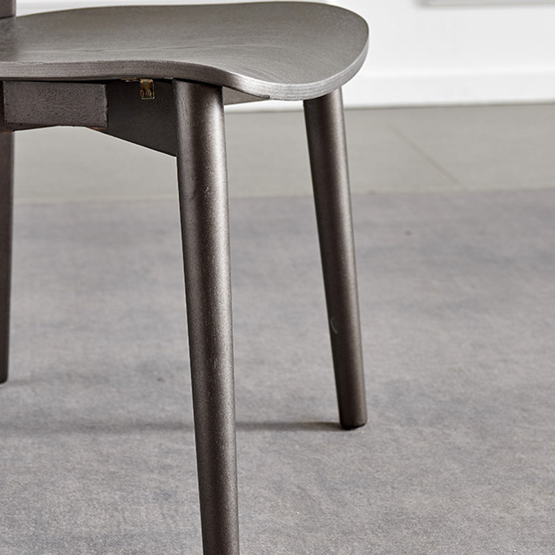 Armless Kitchen Dining Chairs Solid Wood Open Back Dining Chairs
