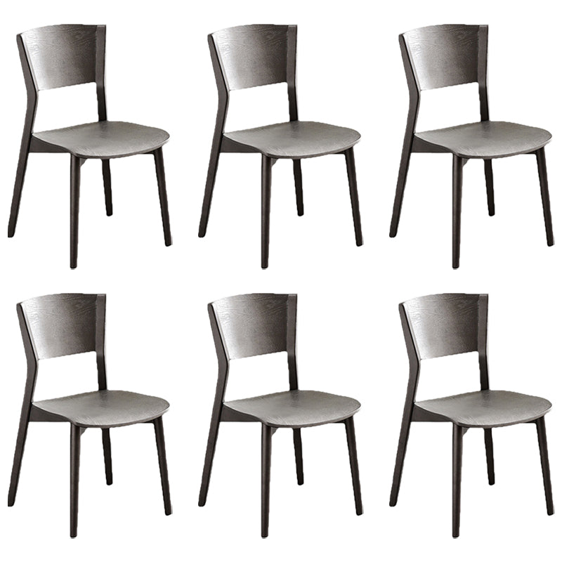 Armless Kitchen Dining Chairs Solid Wood Open Back Dining Chairs