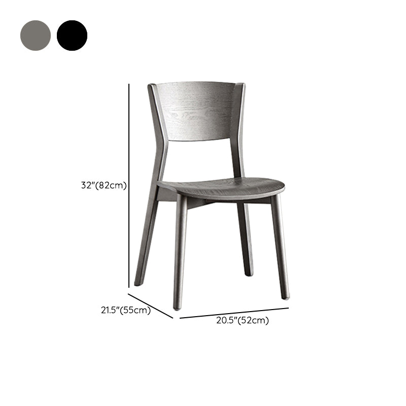 Armless Kitchen Dining Chairs Solid Wood Open Back Dining Chairs