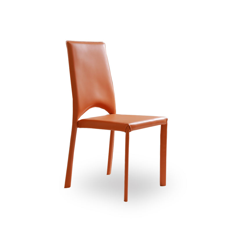 Modern Simple Side Chair Faux Leather Side Dining Chair for Home Use