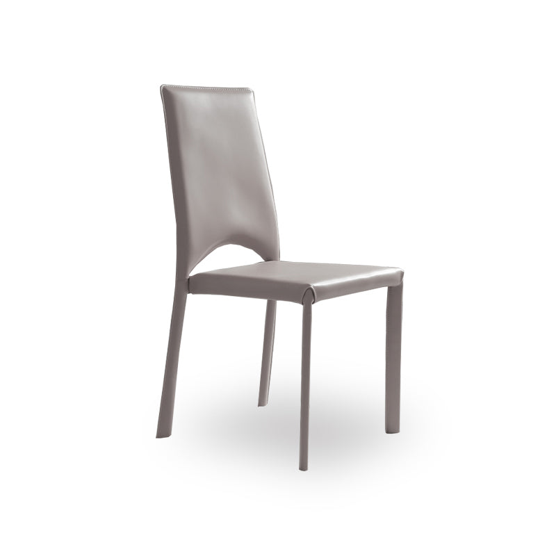 Modern Simple Side Chair Faux Leather Side Dining Chair for Home Use