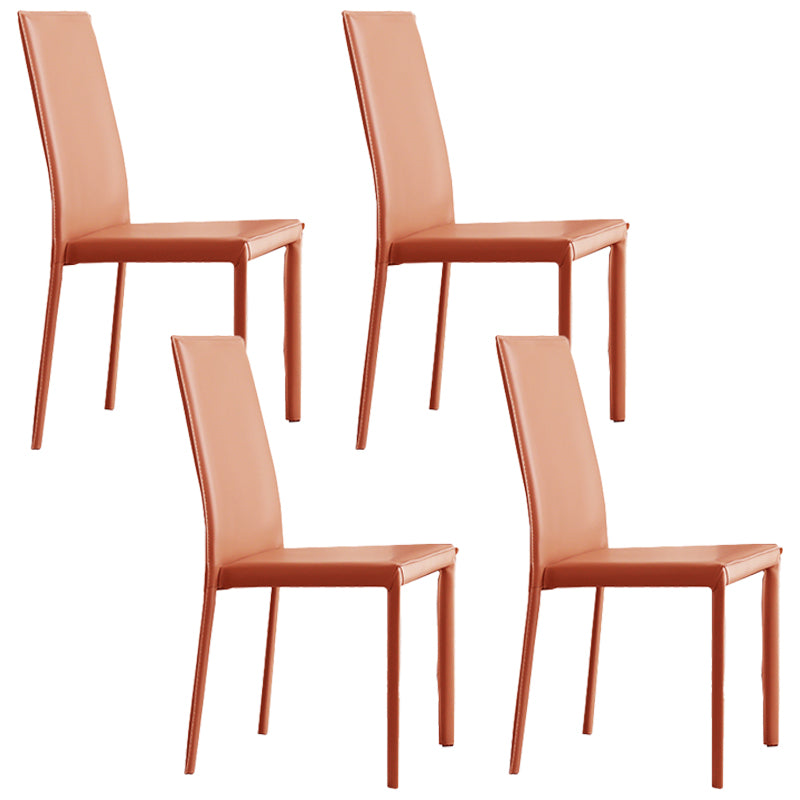 Modern Simple Side Chair Faux Leather Side Dining Chair for Home Use