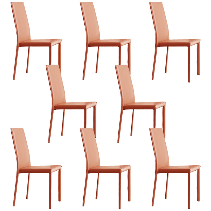 Modern Simple Side Chair Faux Leather Side Dining Chair for Home Use