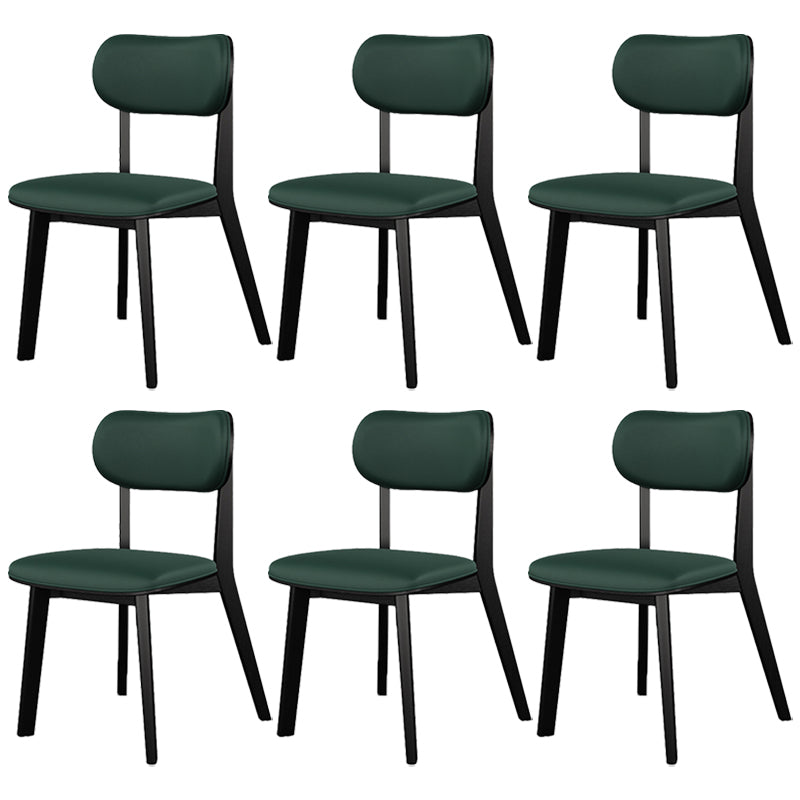 Modern Simple Side Chair Wooden Base Side Dining Chair for Home Use