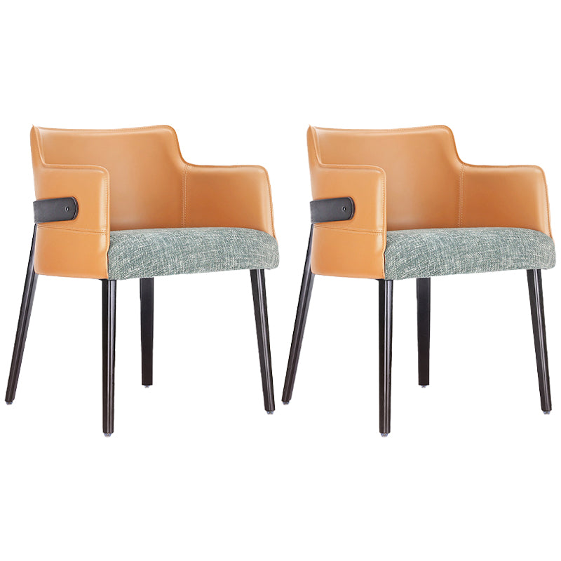 Modern Simple Arm Chair Wooden Base Dining Arm Chair for Living Room