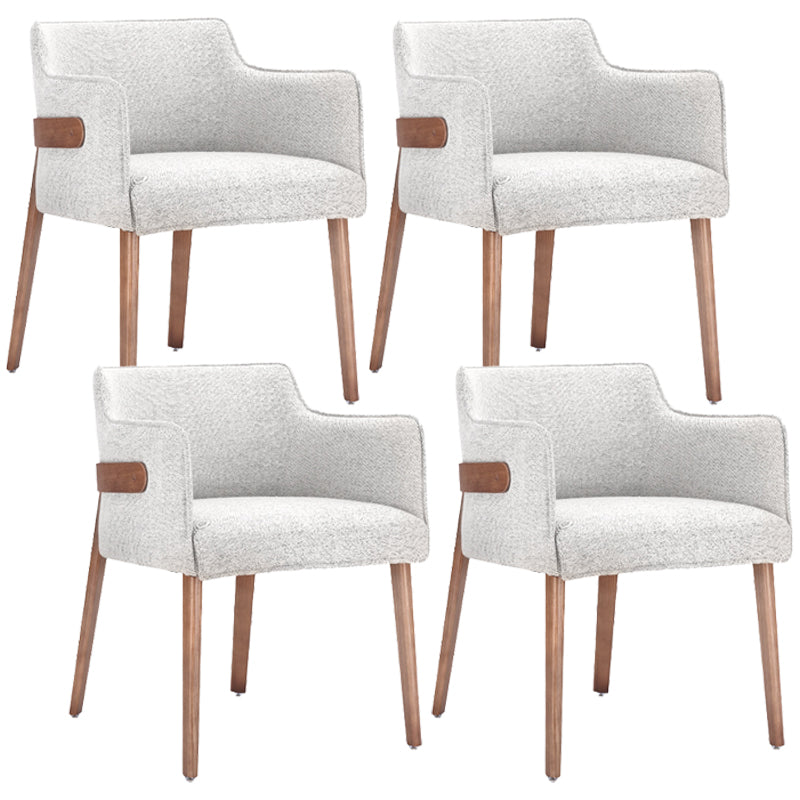 Modern Simple Arm Chair Wooden Base Dining Arm Chair for Living Room