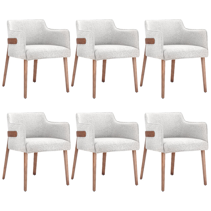 Modern Simple Arm Chair Wooden Base Dining Arm Chair for Living Room
