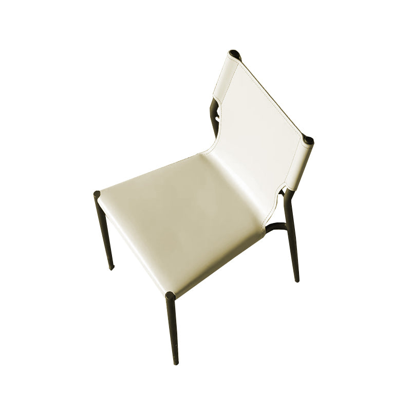 Modern Simple Side Chair Colorful Faux Leather Side Dining Chair for Living Room