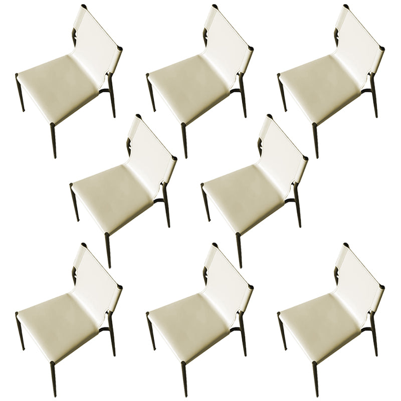 Modern Simple Side Chair Colorful Faux Leather Side Dining Chair for Living Room