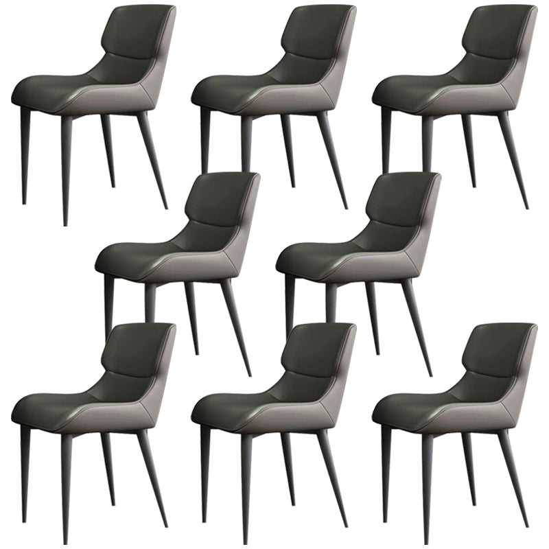 Modern Simple Side Chair Leather Side Dining Chair for Living Room