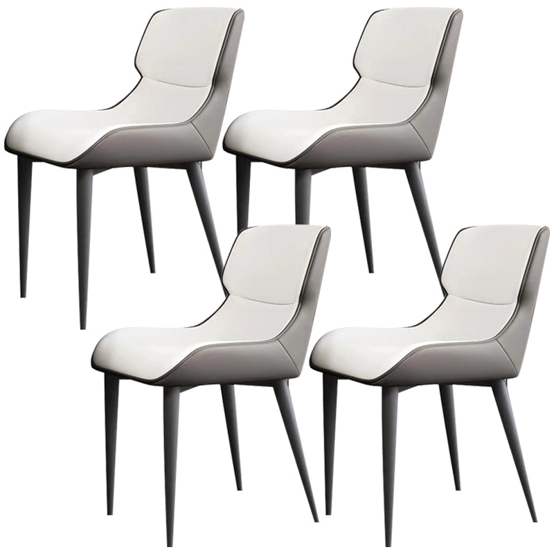 Modern Simple Side Chair Leather Side Dining Chair for Living Room