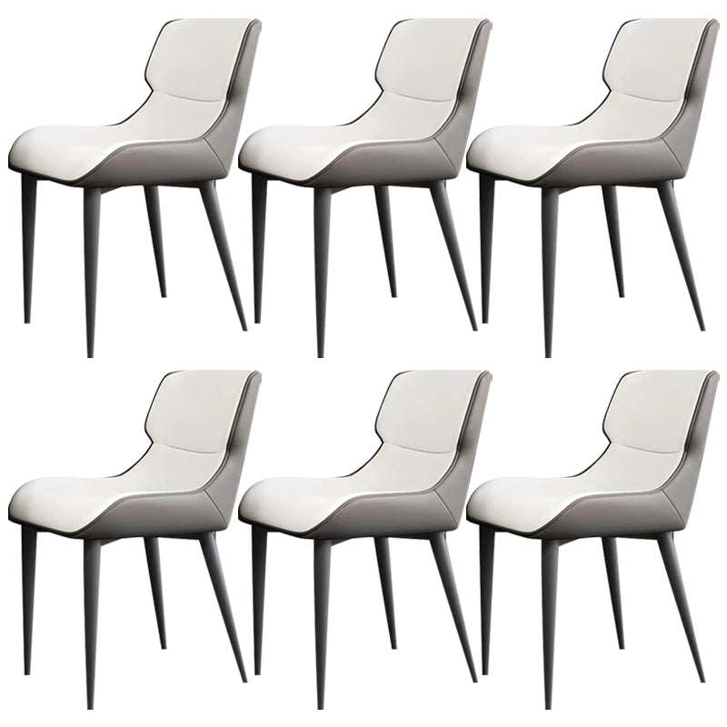 Modern Simple Side Chair Leather Side Dining Chair for Living Room