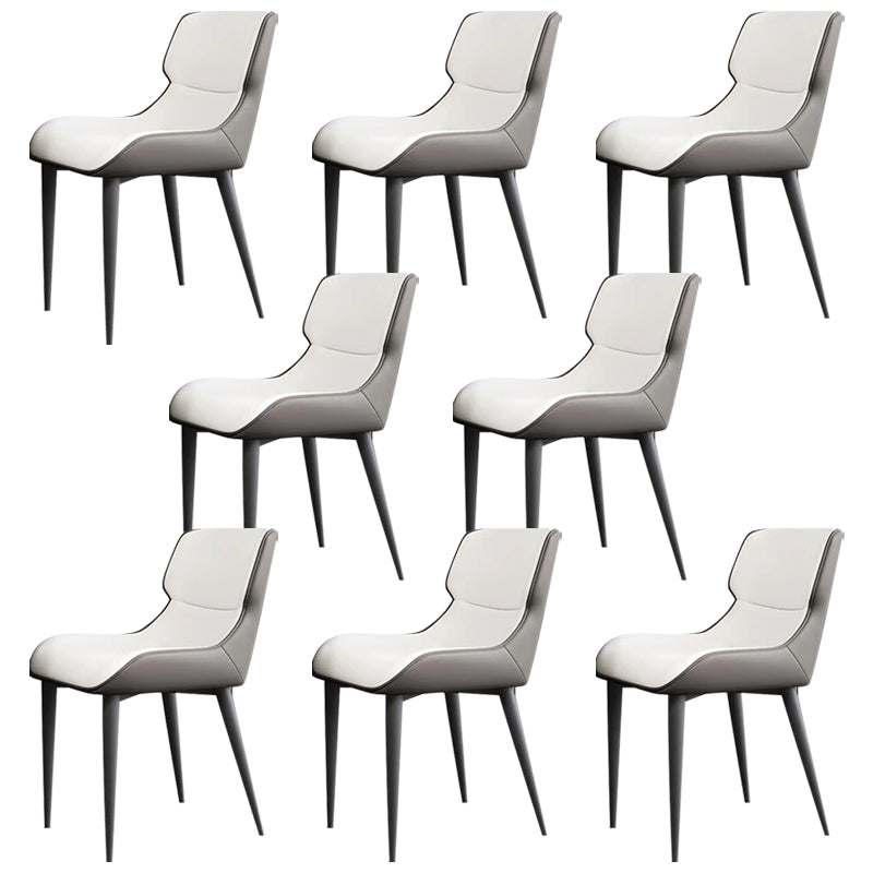 Modern Simple Side Chair Leather Side Dining Chair for Living Room