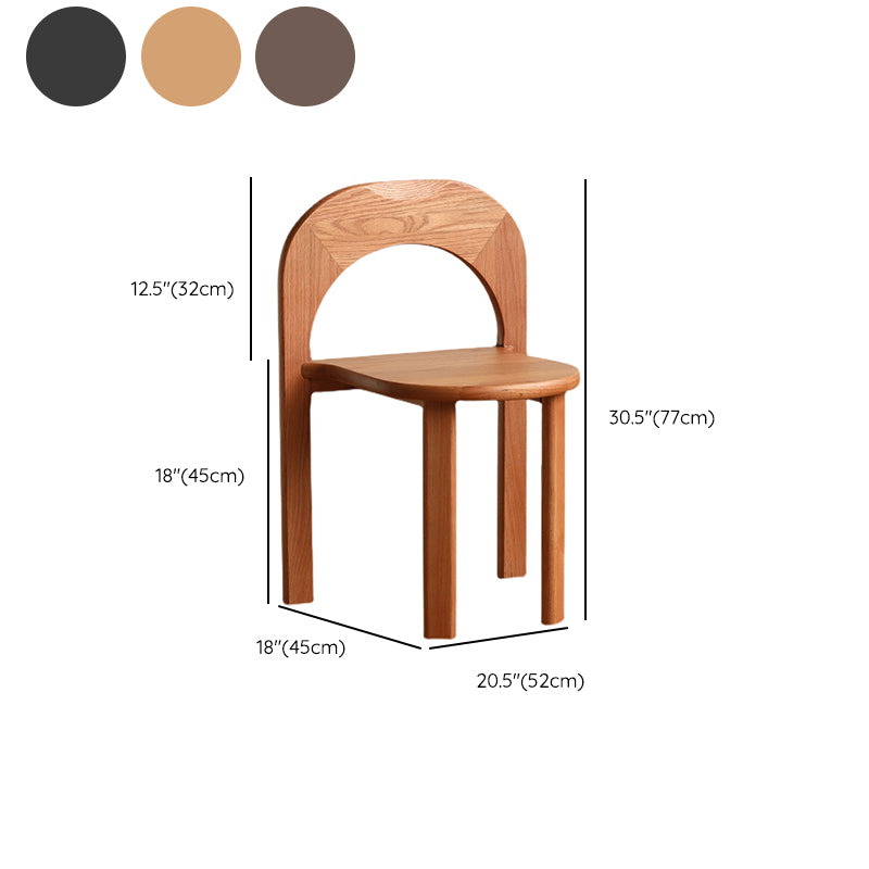 Industrial Style Side Chair Solid Wood Dining Chair for Living Room