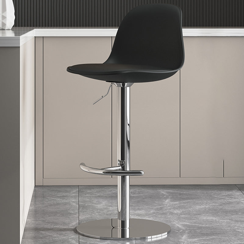 Industrial Backrest Rotatable Counter Stool Iron Cafe Bar Stool with Cushion and Pedal