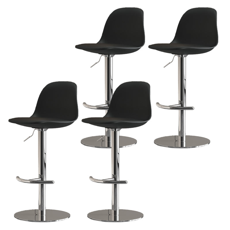 Industrial Backrest Rotatable Counter Stool Iron Cafe Bar Stool with Cushion and Pedal