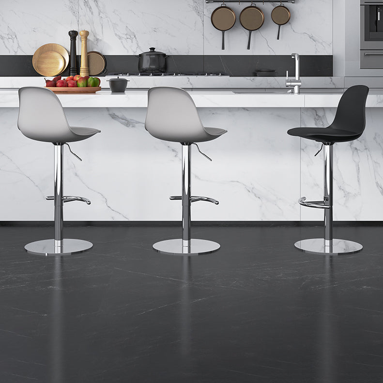 Industrial Backrest Rotatable Counter Stool Iron Cafe Bar Stool with Cushion and Pedal