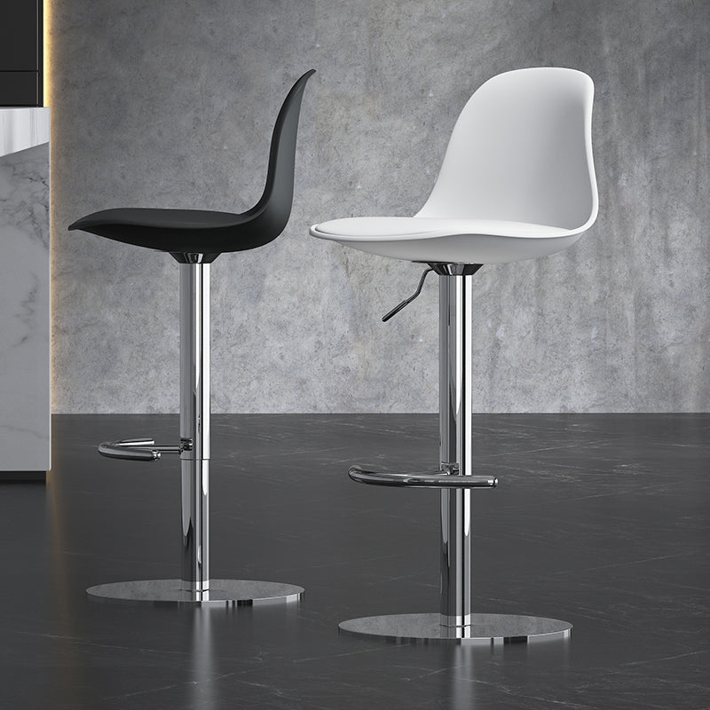 Industrial Backrest Rotatable Counter Stool Iron Cafe Bar Stool with Cushion and Pedal