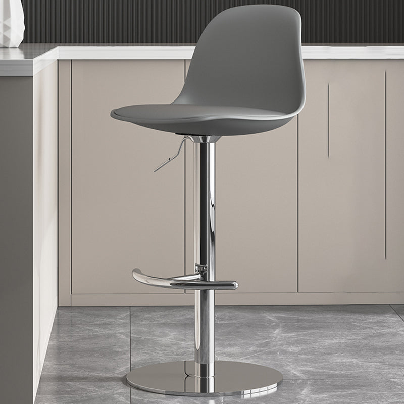 Industrial Backrest Rotatable Counter Stool Iron Cafe Bar Stool with Cushion and Pedal