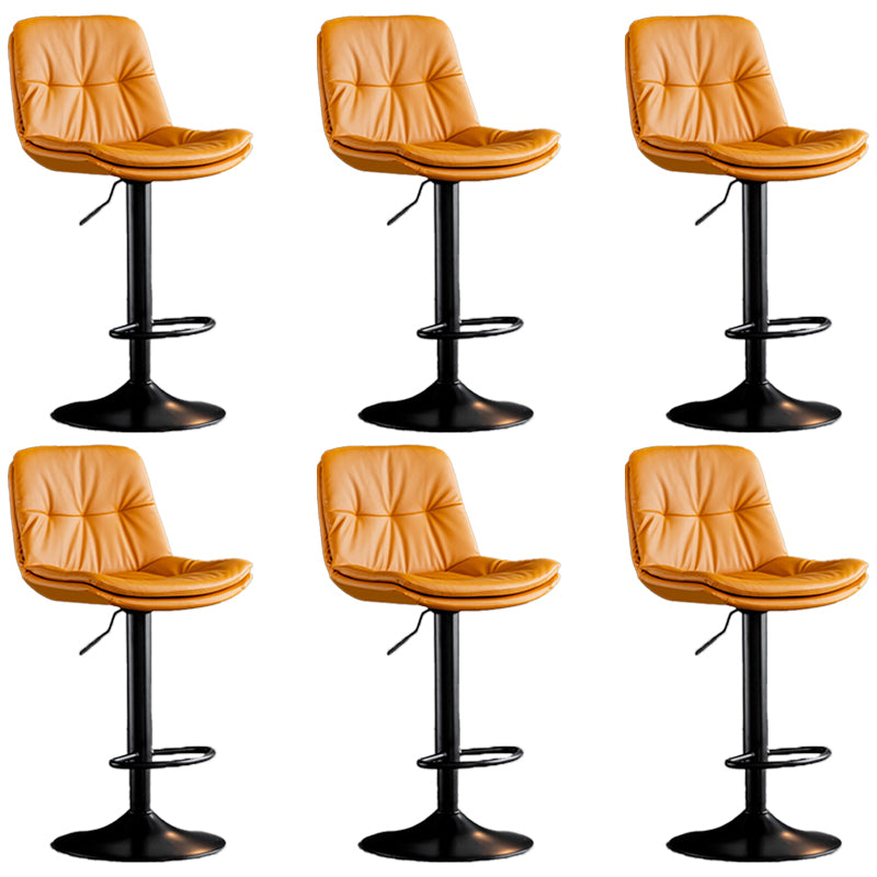 Swivel Adjustable Height Bar Stool Industrial Faux Leather Bristol with Footrest