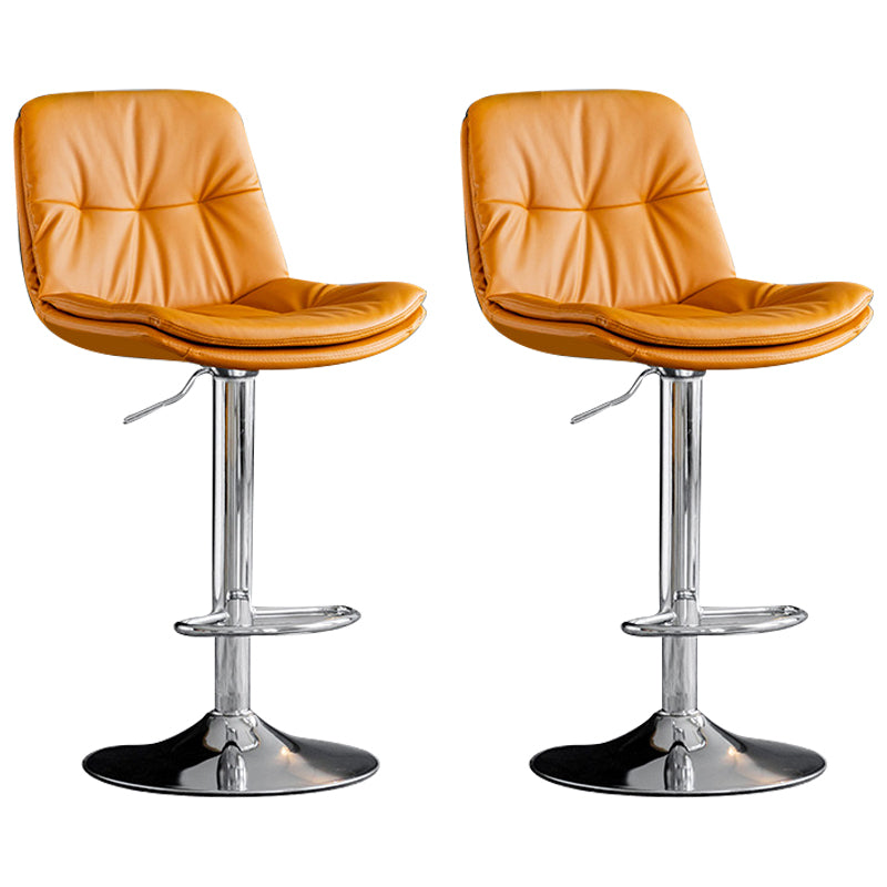Swivel Adjustable Height Bar Stool Industrial Faux Leather Bristol with Footrest