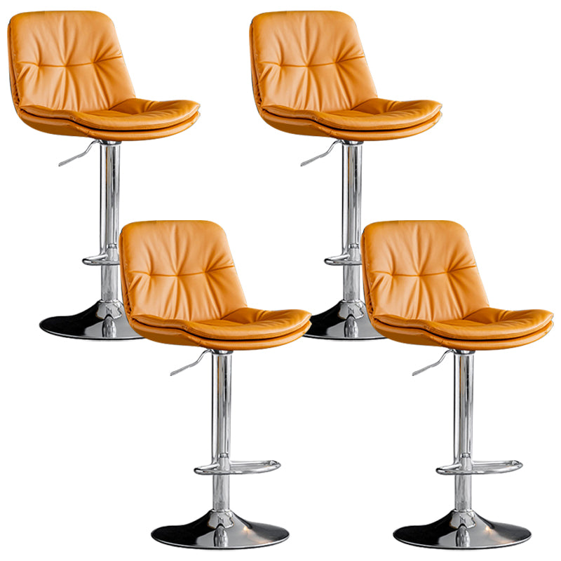 Swivel Adjustable Height Bar Stool Industrial Faux Leather Bristol with Footrest