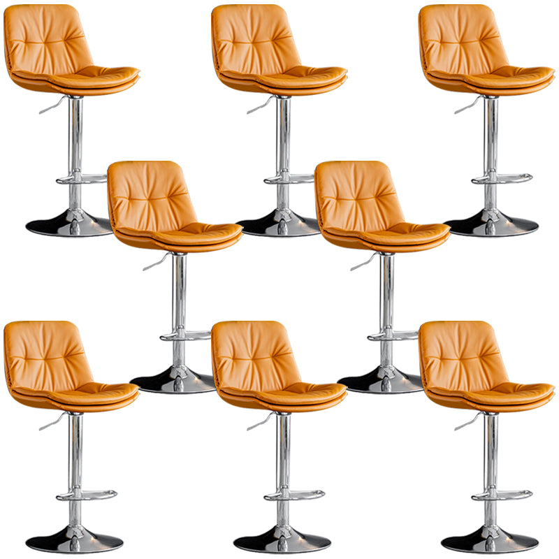Swivel Adjustable Height Bar Stool Industrial Faux Leather Bristol with Footrest