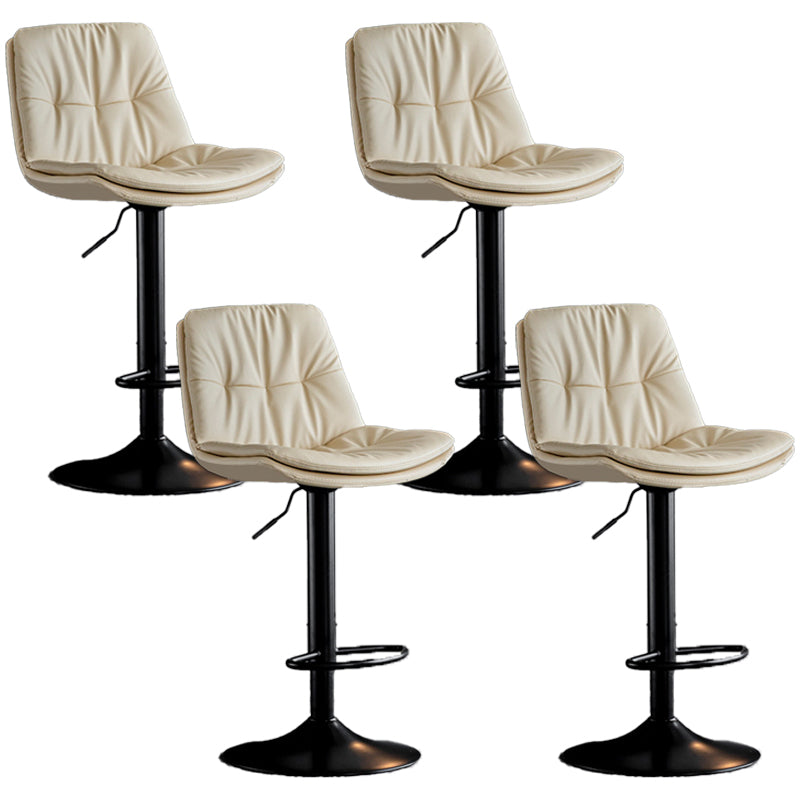 Swivel Adjustable Height Bar Stool Industrial Faux Leather Bristol with Footrest