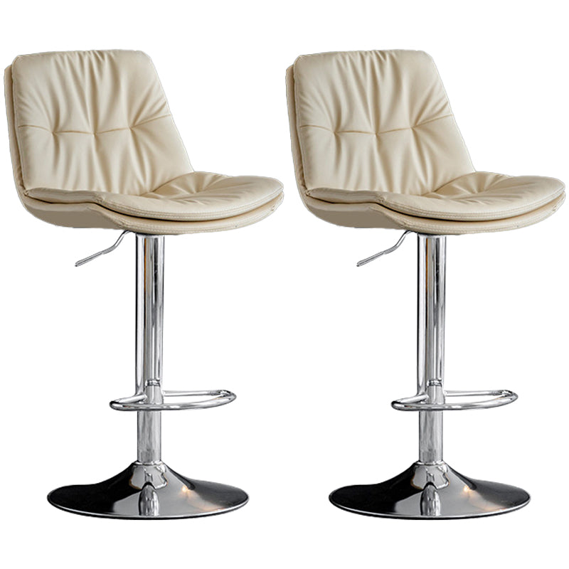 Swivel Adjustable Height Bar Stool Industrial Faux Leather Bristol with Footrest