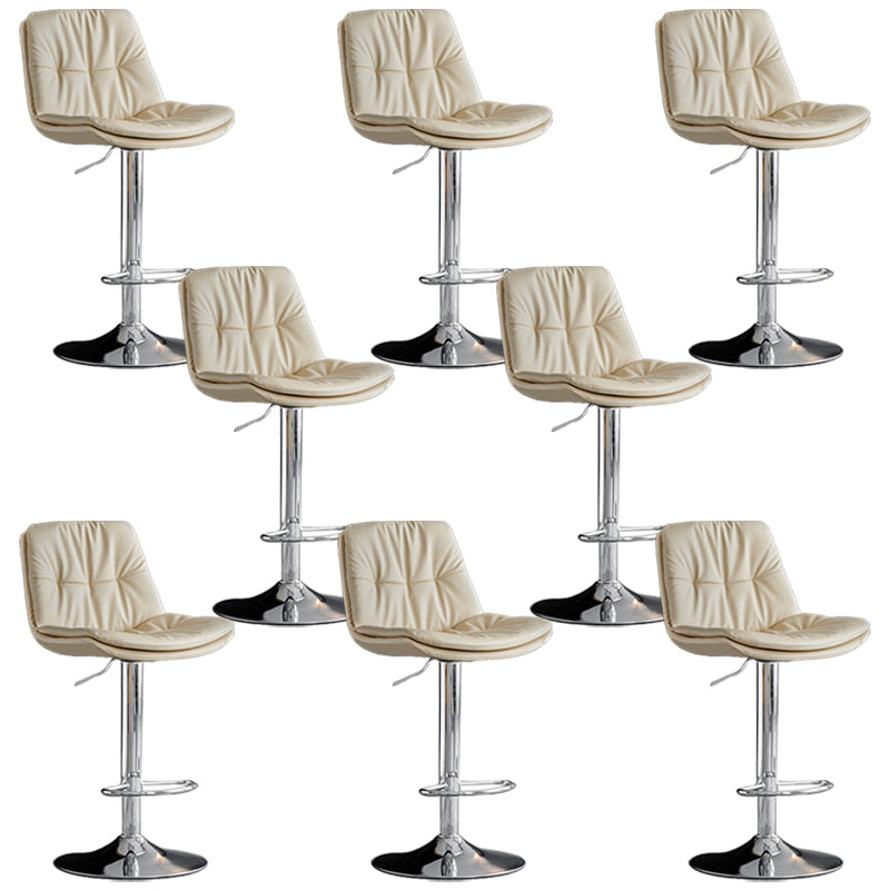 Swivel Adjustable Height Bar Stool Industrial Faux Leather Bristol with Footrest