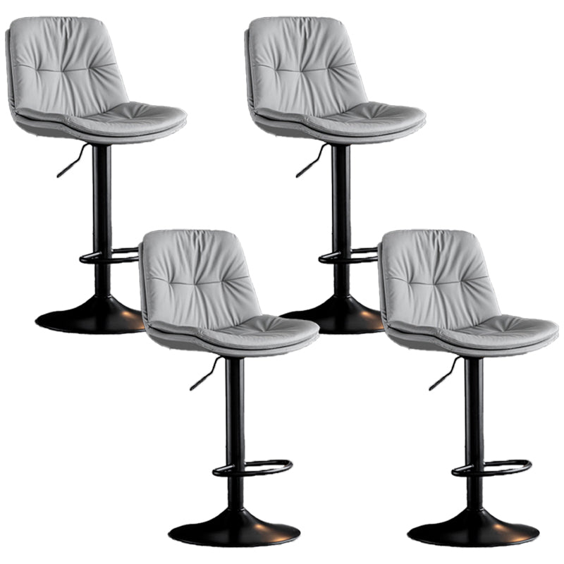 Swivel Adjustable Height Bar Stool Industrial Faux Leather Bristol with Footrest