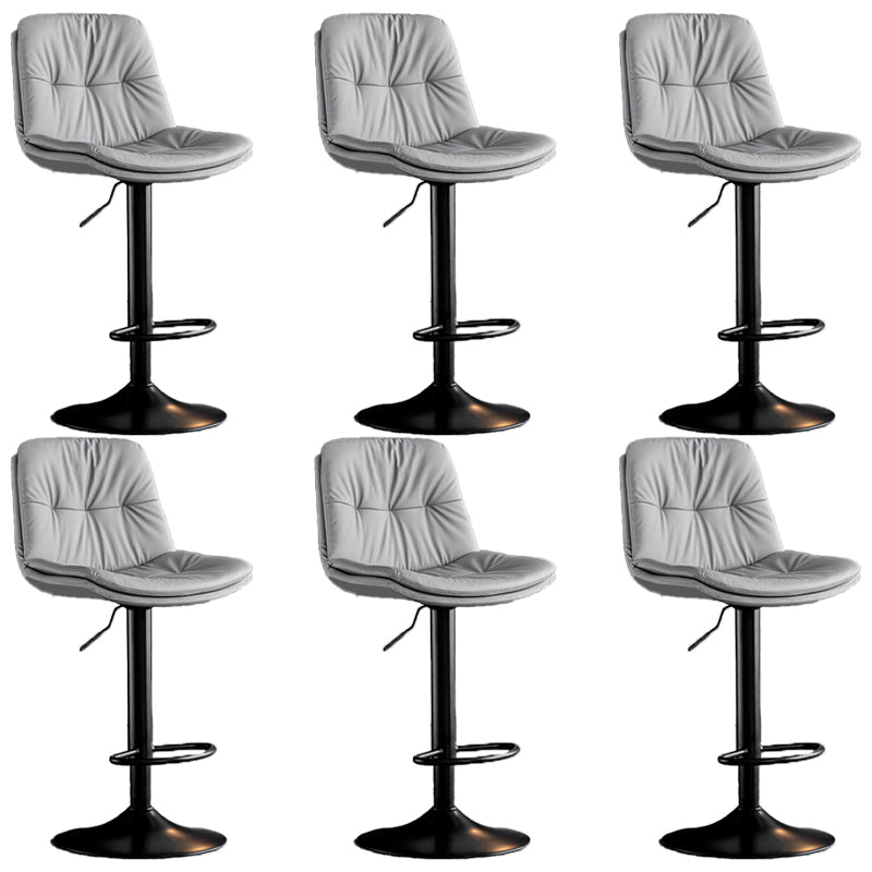 Swivel Adjustable Height Bar Stool Industrial Faux Leather Bristol with Footrest