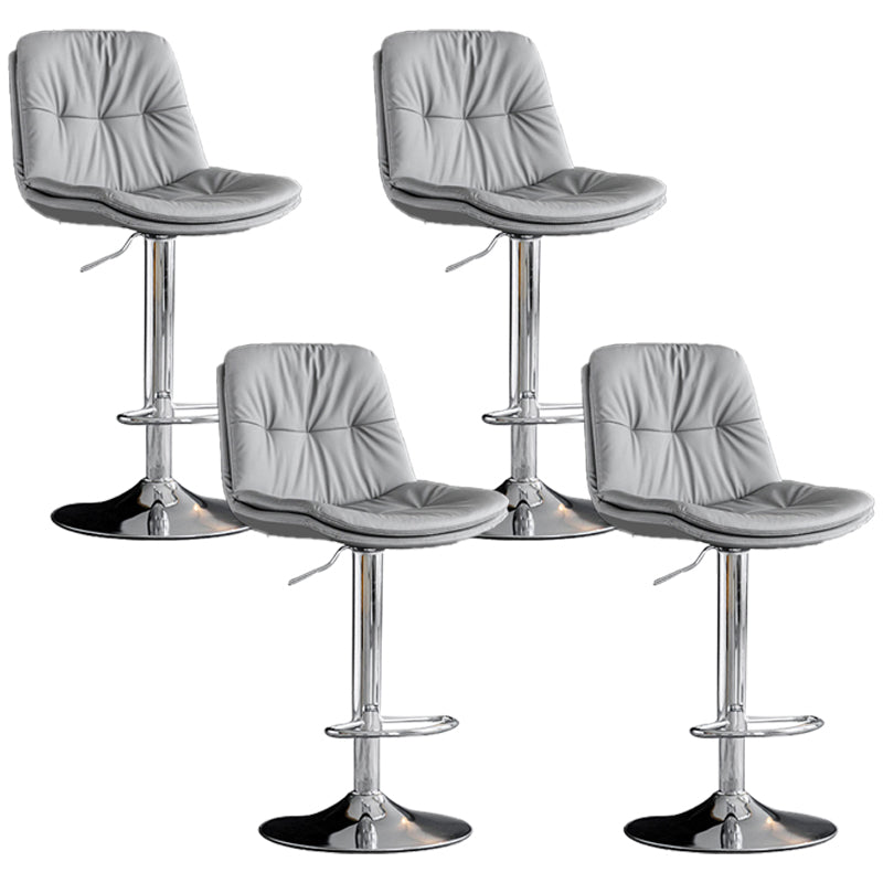 Swivel Adjustable Height Bar Stool Industrial Faux Leather Bristol with Footrest