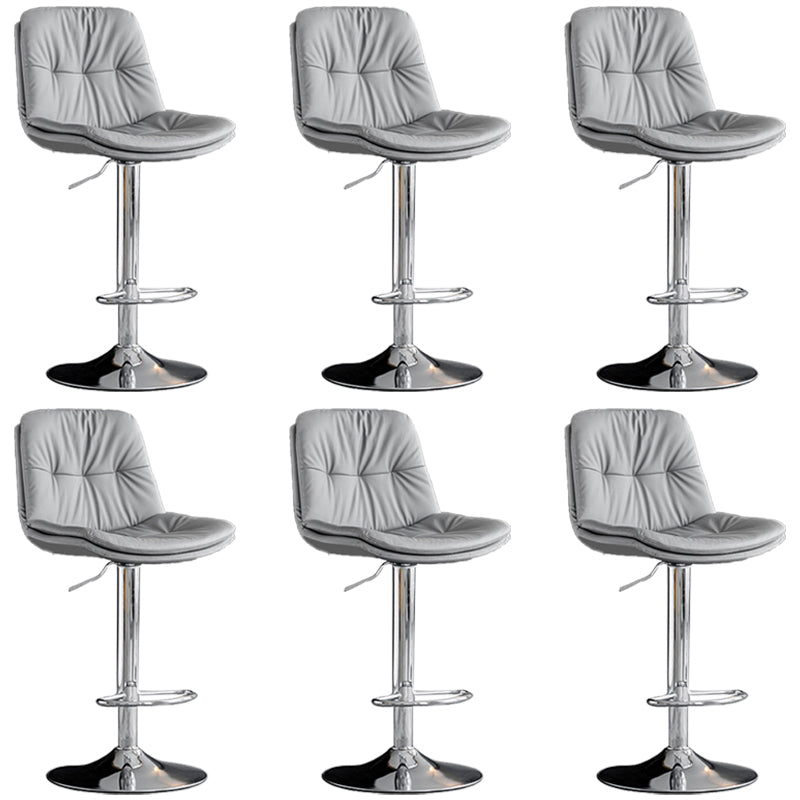 Swivel Adjustable Height Bar Stool Industrial Faux Leather Bristol with Footrest