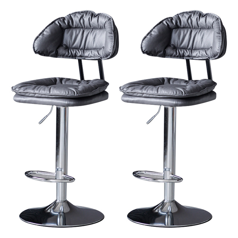 Swivel Adjustable Height Bar Stool Industrial Iron Bar Stool with Footrest