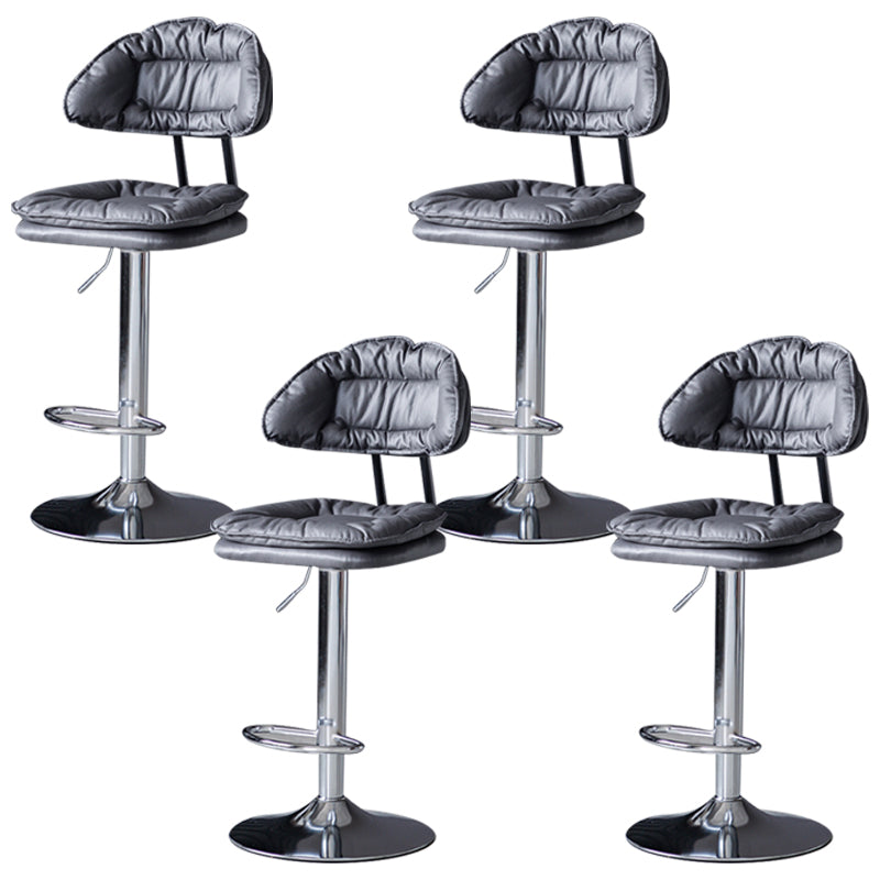 Swivel Adjustable Height Bar Stool Industrial Iron Bar Stool with Footrest