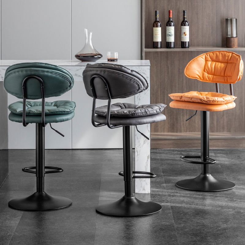Swivel Adjustable Height Bar Stool Industrial Iron Bar Stool with Footrest