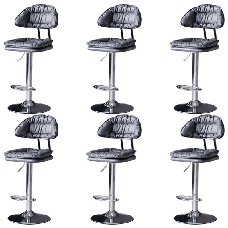 Swivel Adjustable Height Bar Stool Industrial Iron Bar Stool with Footrest