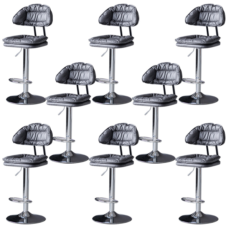 Swivel Adjustable Height Bar Stool Industrial Iron Bar Stool with Footrest