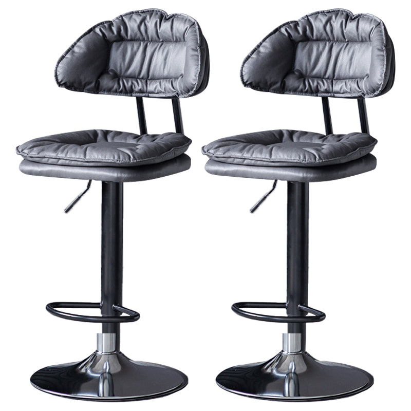 Swivel Adjustable Height Bar Stool Industrial Iron Bar Stool with Footrest