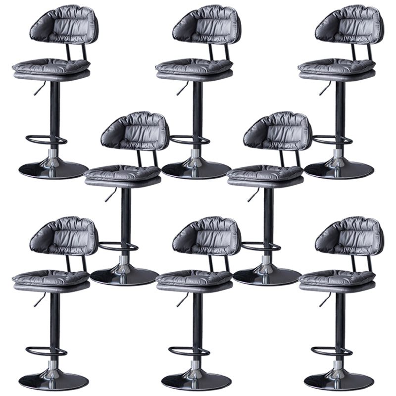 Swivel Adjustable Height Bar Stool Industrial Iron Bar Stool with Footrest